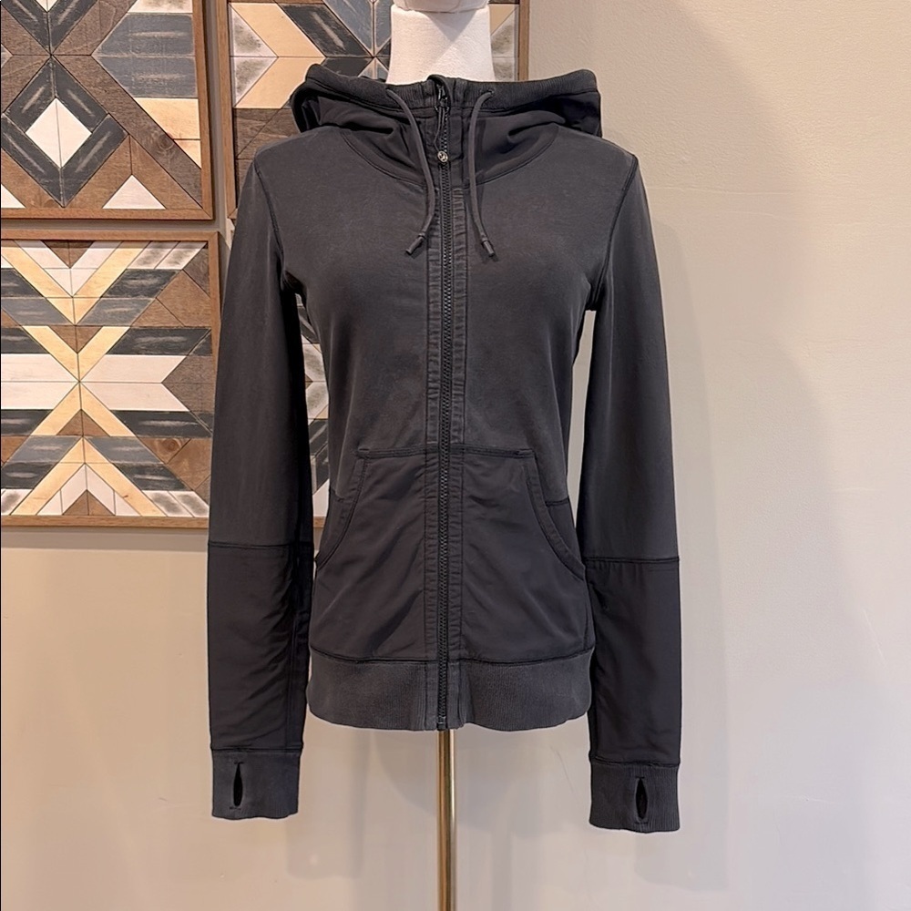 Lululemon Voyage Hoodie Full Zip Sweatshirt Jacket Stretch French Terry Black 4